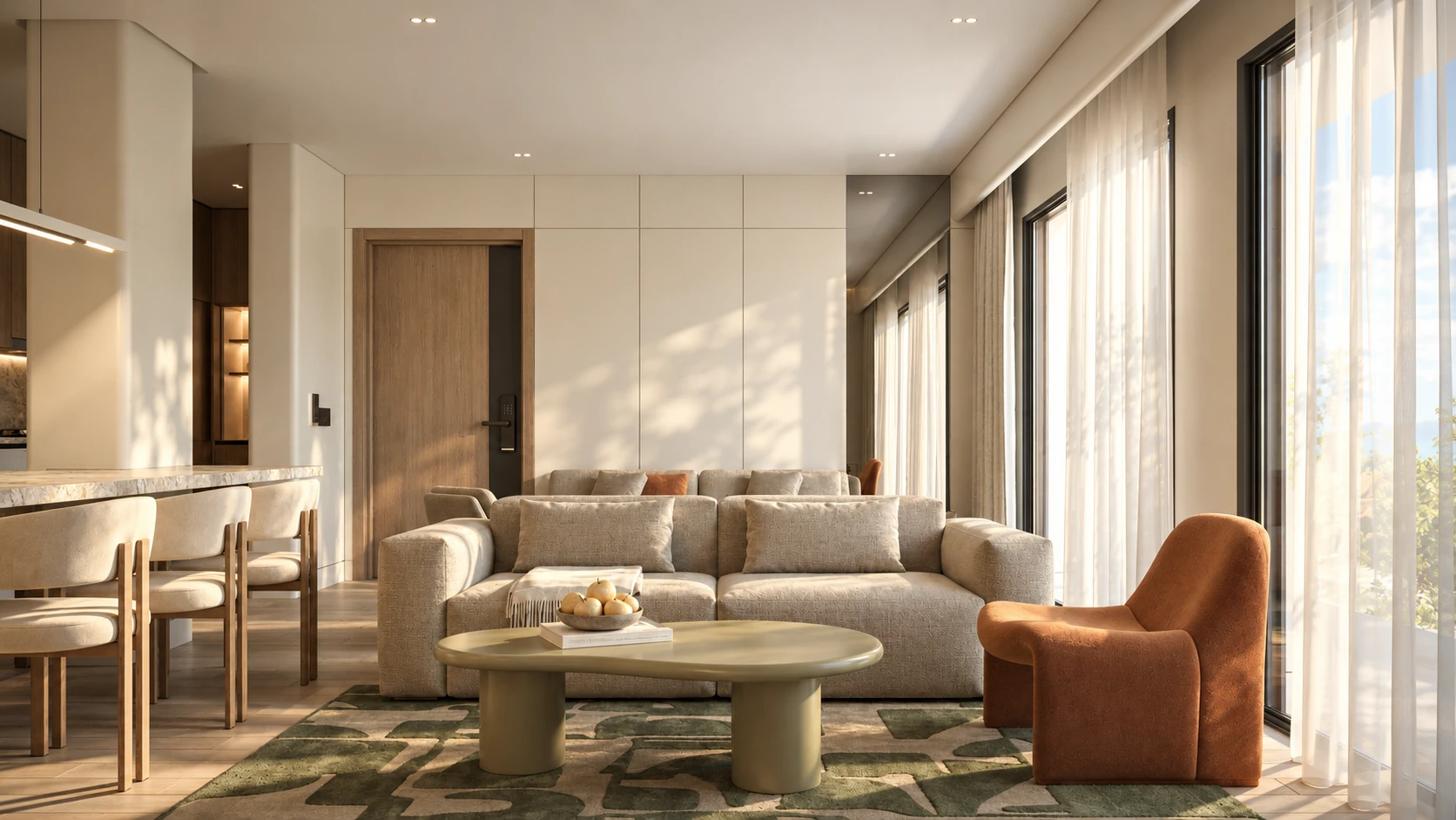 Residential interior — enhanced design visualization