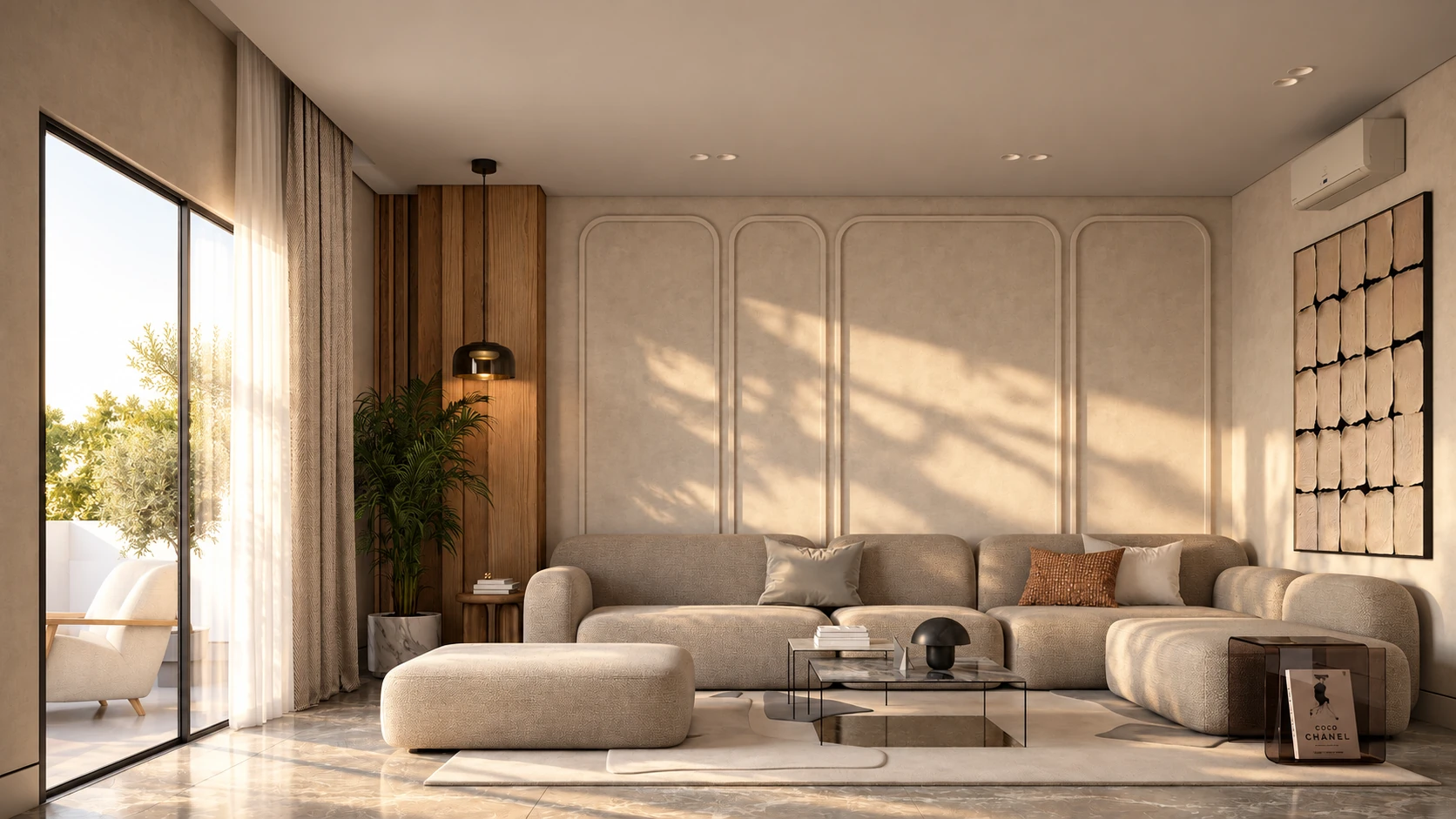 Residential interior — enhanced design visualization