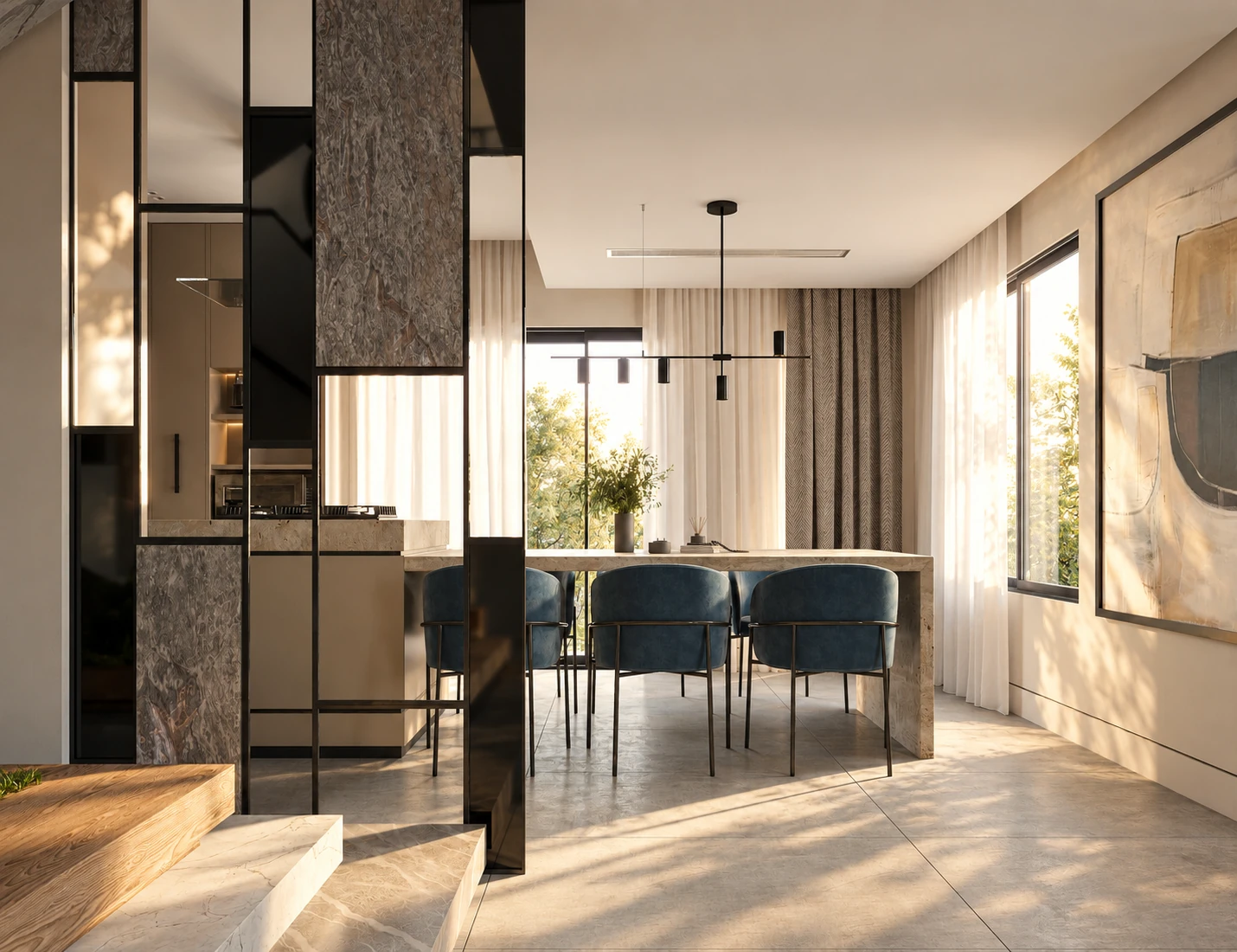 Residential interior — enhanced design visualization